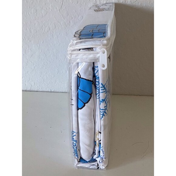 Peanuts Snoopy Puffy Coat FULL SIZE Sheet Set Christmas Puffer Jacket White Blue - Picture 7 of 13